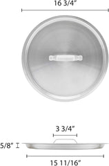 TrueCraftware-36 Quart Aluminum Sauce Pot Lid 16-3/4" Diameter x 5/8" Thickness– Cooking Sauce Pot Lid Multipurpose Sauce pot Cover Simmering Pot Lid Cookware for Home Kitchen or Restaurant