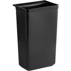 Refuse Bin for Utility/ 13" x 9-1/4" x 22"  Bussing Cart Wastebasket Trash Can Plastic  Black Color