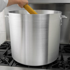 Heavy-Duty Aluminum Stock Pot with Riveted Handle – 6mm Thickness, Multipurpose Cookware Available in Sizes from 8 to 100 Quarts