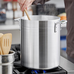 Heavy-Duty Aluminum Stock Pot with Riveted Handle – 6mm Thickness, Multipurpose Cookware Available in Sizes from 8 to 100 Quarts