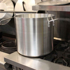 Heavy-Duty Aluminum Stock Pot with Riveted Handle – 6mm Thickness, Multipurpose Cookware Available in Sizes from 8 to 100 Quarts