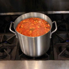 Heavy-Duty Aluminum Stock Pot with Riveted Handle – 6mm Thickness, Multipurpose Cookware Available in Sizes from 8 to 100 Quarts