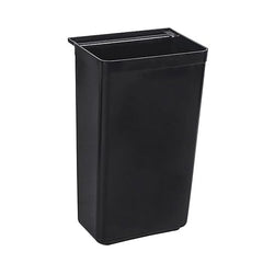 Refuse Bin for Utility/ 13" x 9-1/4" x 22"  Bussing Cart Wastebasket Trash Can Plastic  Black Color