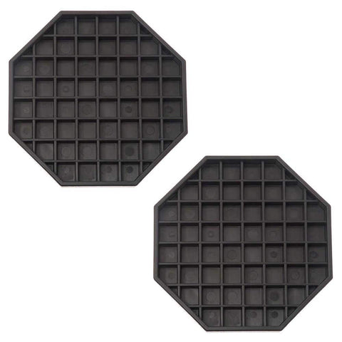 Drip Tray Octagon Shape Polypropylene Black Color- Set of 2 Countertop Coffee Drip Tray Coffee Drip Tray with Honeycomb Grid Octagon Bar Drip Tray Dishwasher Safe