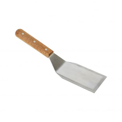 TrueCraftware ? 3 x 5- inch Commercial Grade Hamburger Turner, Stainless Steel with Wooden Handle