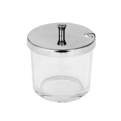 TrueCraftware ?Commercial Grade 7 oz. Condiment Jar, Glass Body with Stainless Steel Lid