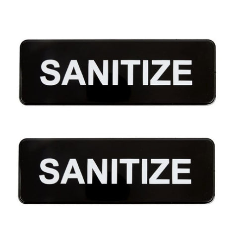 TrueCraftware ? Set of 2- Sanitize Sign 9