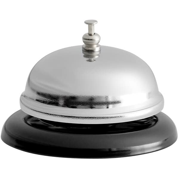 TrueCraftware ? Commercial Grade Table Bell, Stainless Steel, one Touch Button