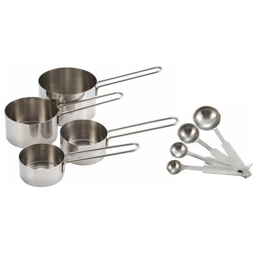 True Craftware 8-piece Ingredients Stainless Steel Measuring Cup and Measuring Spoon Set