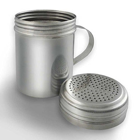 TrueCraftware - 10 Oz. Stainless Steel Versatile Dredge Shaker, Salt and Pepper Shaker Set (Set of 2)