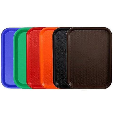 Set of 6 - TrueCraftware Plastic Fast Food Trays 10 x 14