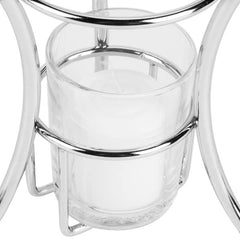TrueCraftware ? Commercial Grade Butter Warmer 3 Piece Set, Stainless Steel Warmer Pan with chrome Iron Plated wire stand and glass holder, Warmer Pan