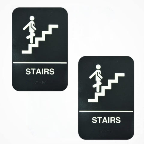 TrueCraftware ? Set of 2- Stairs Sign with Braille 6