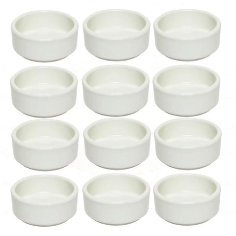 TrueCraftware ? Set of 12- Smooth 2 oz. Melamine Condiments Ramekins Bone Color- Commercial Grade Safe/Portion Dipping Sauce Kitchen Set Condiment Sauce Cups