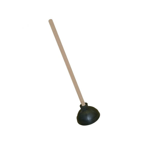 TrueCraftware ? Rubber Plunger with 21? Wooden Handle, 5-5/8