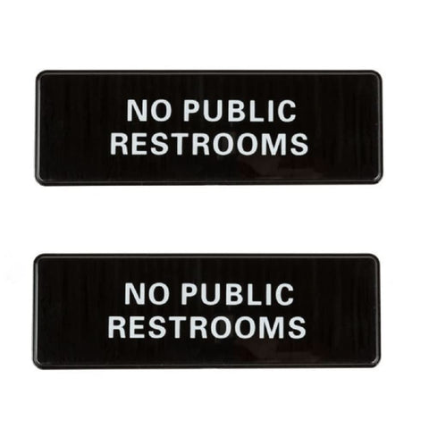 TrueCraftware ? Set of 2- No Public Restrooms Sign 9