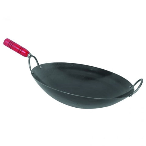 TrueCraftware ? 14? Iron Wok Pan ? Woks and Stir Fry Pans - Chinese Wok with Round Bottom Wok - Traditional Chinese Japanese Woks