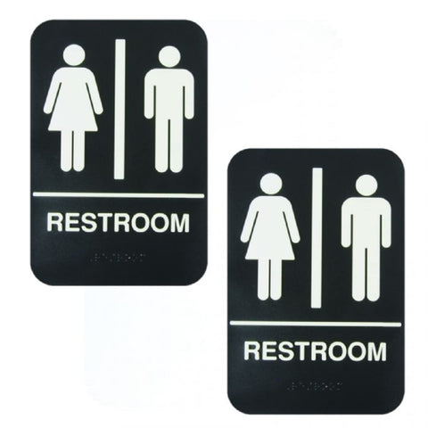 TrueCraftware ? Set of 2- Restroom Sign with Braille 6