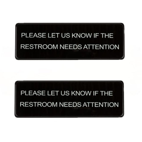 TrueCraftware ? Set of 2- Please Let Us Know If the Restroom Needs Attention Sign 9