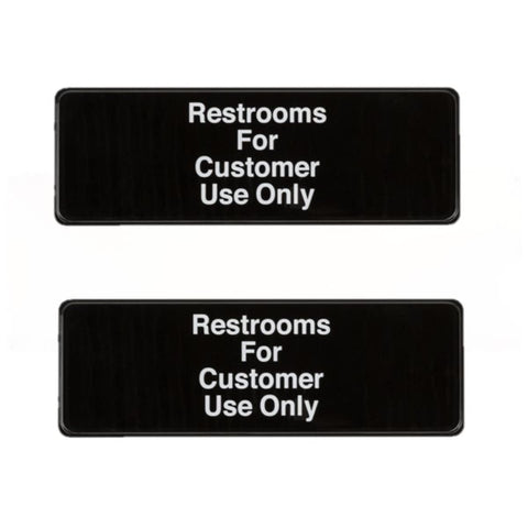 TrueCraftware ? Set of 2- Restroom For Customers Use Only Sign 9