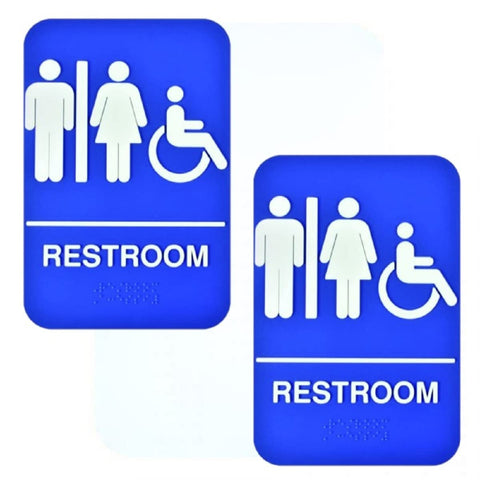 TrueCraftware ? Set of 2- Restroom /Accessible Sign with Braille 6