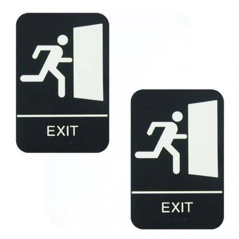 TrueCraftware ? Set of 2- Exit Sign with Braille 6