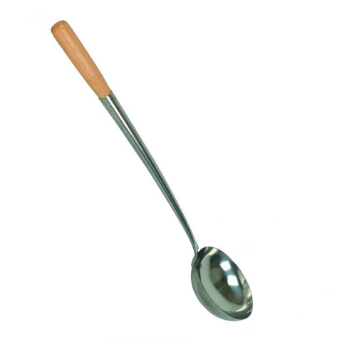 TrueCraftware ?10 oz. Stainless Steel Wok Ladle with Wooden Handle, 15-3/8