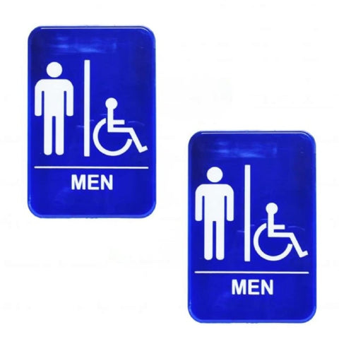 TrueCraftware ? Set of 2- Men/ Wheelchair Accessible Restroom Sign 6