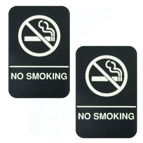 TrueCraftware ? Set of 2- No Smoking Sign with Braille 6