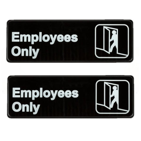 TrueCraftware ? Set of 2- Employees Only Sign 9