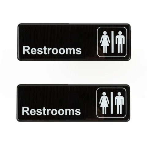 TrueCraftware ? Set of 2- Restrooms Sign 9