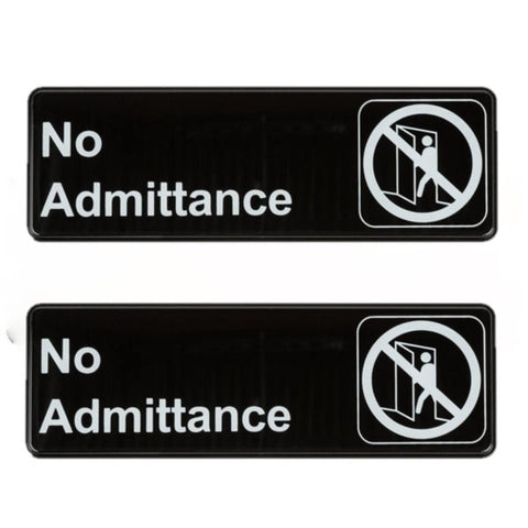 TrueCraftware ? Set of 2- No Admittance Sign 9