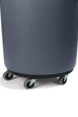 TrueCraftware ? 5 Caster Trash Can Dollies, 18? x 6?, Black Plastic Dolly with Casters, Perfect Fit for Round Trash Cans, Waste Container Dollies Trash Dolly