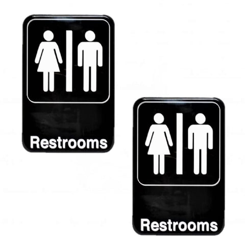 TrueCraftware ? Set of 2- Restrooms Sign 6