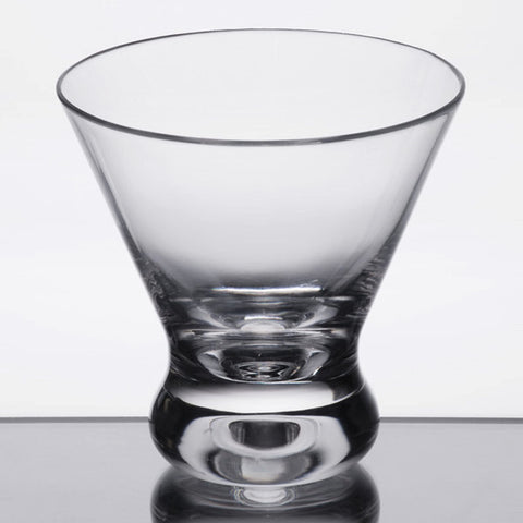 TrueCraftware ? Commercial Grade 8 oz Cocktail Glass, Clear Color, Polycarbonate, Heavy Base, Dishwasher Safe, Break-Resistant, Shatter-Resistant, Plastic Cocktail Glass