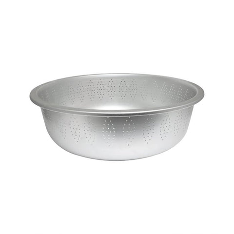 TrueCraftware ? 28 qt. Aluminum Colander with tapered edge, for washing vegetables, fruit and rice and for draining cooked pasta Made in Taiwan