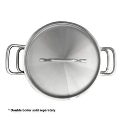 TrueCraftware ? 16 qt. Stainless Steel Double Boiler Cover- Stainless Steel Pot Cover for Melting Chocolate Candy Butter and Cheese Dishwasher & Oven Safe