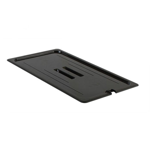 TrueCraftware ? Full Size Polycarbonate Handled Notched Food Pan Lid, Black, Dishwasher Safe, Break-Resistant, Shatter-Resistant, NSF