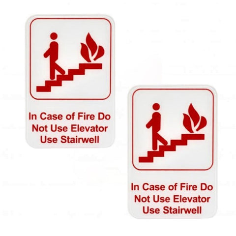 TrueCraftware ? Set of 2- In Case of Fire Do Not Use Sign 6