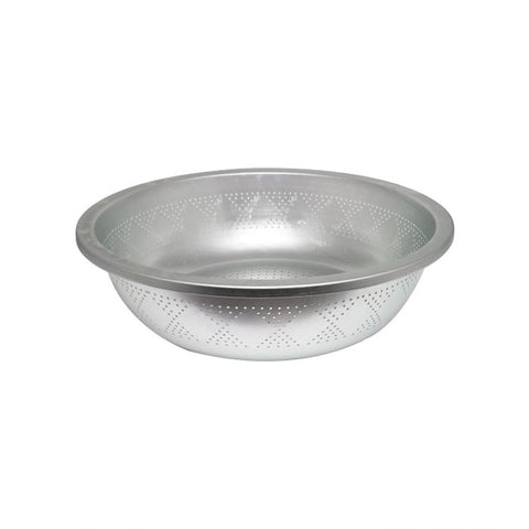 TrueCraftware ? 4 qt. Aluminum Colander with tapered edge, for washing vegetables, fruit and rice and for draining cooked pasta Made in Taiwan