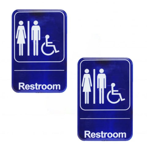 TrueCraftware ? Set of 2- Restrooms/Accessible Bathroom Sign 6