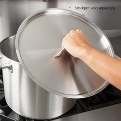 TrueCraftware ? 40 qt. Stainless Steel Stock Pot Lid - Heavy Duty Stock Pot Cover Stew Pot Simmering Pot Soup Pot Lid Oven Safe & NSF Certified