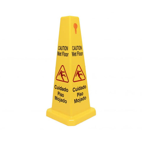 TrueCraftware ? Cone Shape Wet Floor Caution Sign, Yellow Color