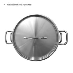 TrueCraftware ? 20 qt. Stainless Steel Pasta Cooker Lid - Multipurpose Pasta Pot Pasta Cooker Steamer Cover Multi Pots Oven Safe & Dishwasher Safe