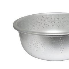 TrueCraftware ? 16 qt. Aluminum Colander with tapered edge, for washing vegetables, fruit and rice and for draining cooked pasta Made in Taiwan