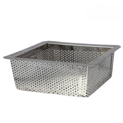 TrueCraftware ? Stainless Steel Floor Sink Basket, Square Screens Strainer, Sink Drain Cover 8-1/2