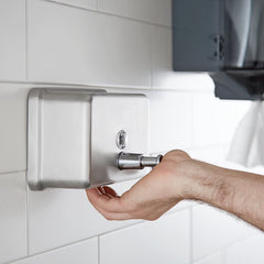 TrueCraftware ? 40 oz. Stainless Steel Surface Mounted Horizontal Soap Dispenser