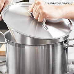 TrueCraftware ? 12 qt. Stainless Steel Stock Pot Lid - Heavy Duty Stock Pot Cover Stew Pot Simmering Pot Soup Pot Lid Oven Safe & NSF Certified