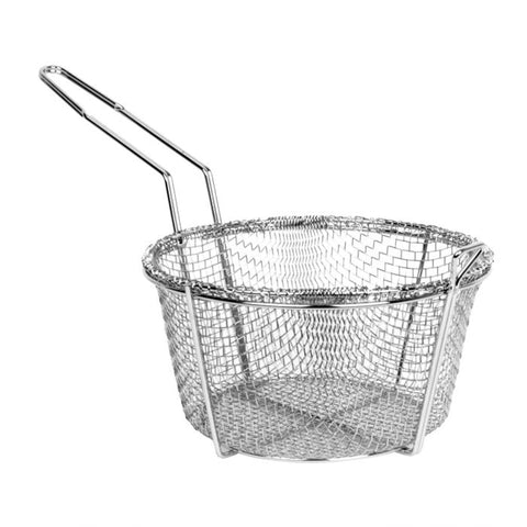 TrueCraftware ?8-5/8? Round Fry Basket Heavy Duty Nickel Plated Iron -Sturdy Round Food Strainer for Home and Commercial Restaurant Kitchen Frying Chips Fish Sausages