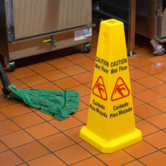 TrueCraftware ? Cone Shape Wet Floor Caution Sign, Yellow Color